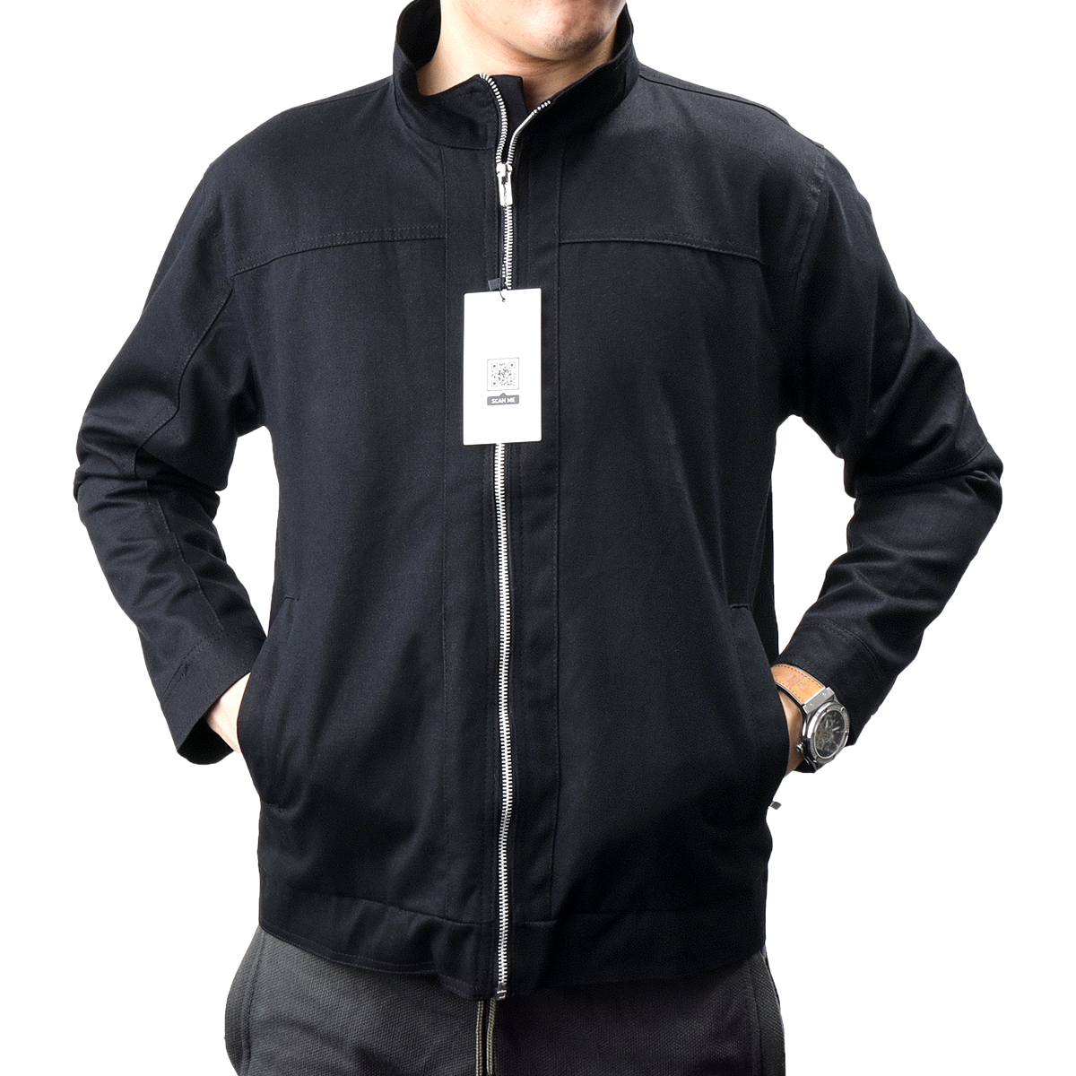 Áo khoác kaki nam cổ đứng nam tính lớp lót dù mỏng mát bên trong Pigofashion AKKJ02