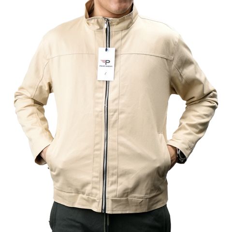 Áo khoác kaki nam cổ đứng nam tính lớp lót dù mỏng mát bên trong Pigofashion AKKJ02