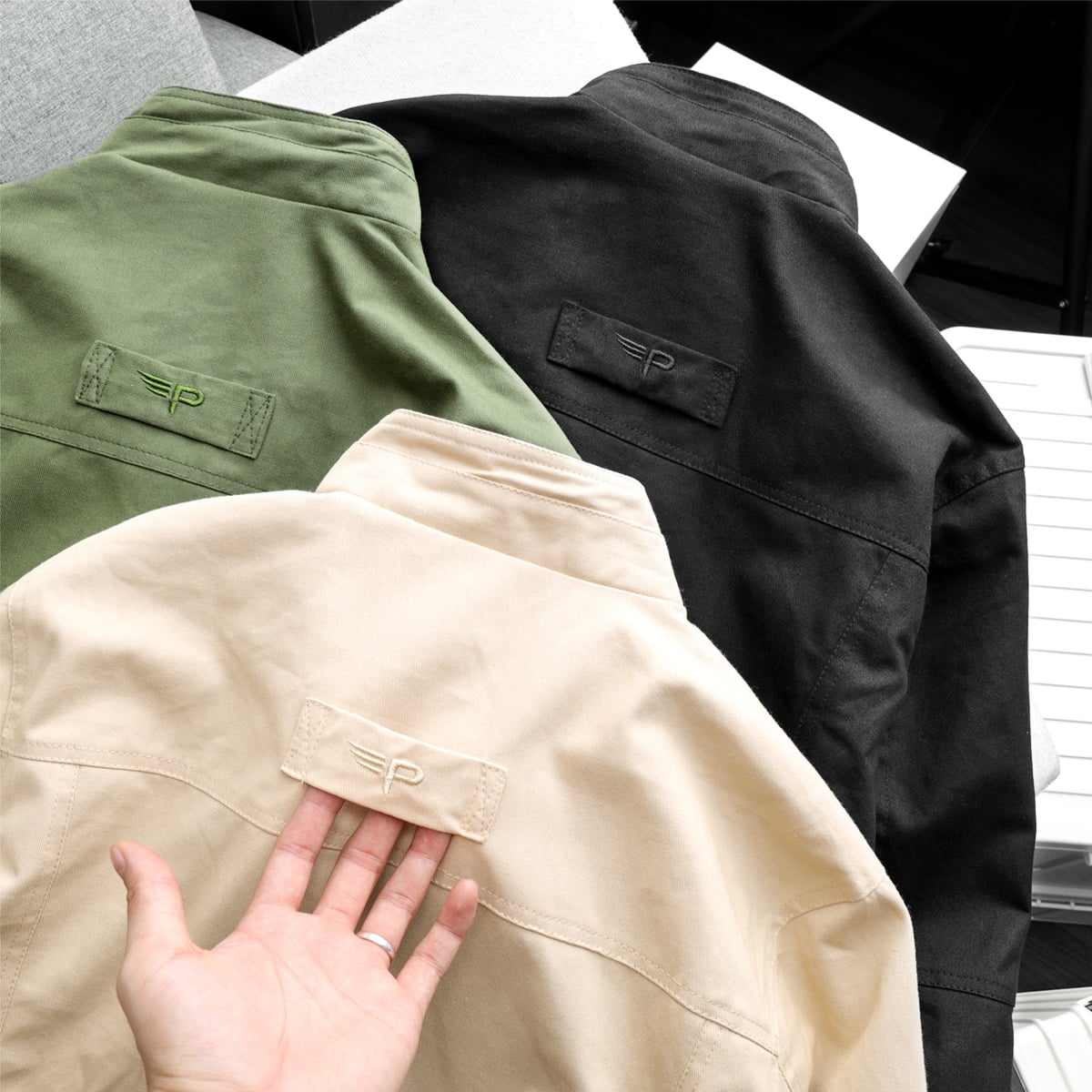 Áo khoác kaki nam cổ đứng nam tính lớp lót dù mỏng mát bên trong Pigofashion AKKJ02