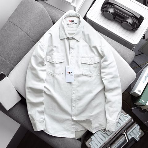 Áo khoác kaki nam túi hộp Pigo Essentials, wash nhẹ form trẻ trung cao cấp Phong Cách Pigofashion AKKJ05