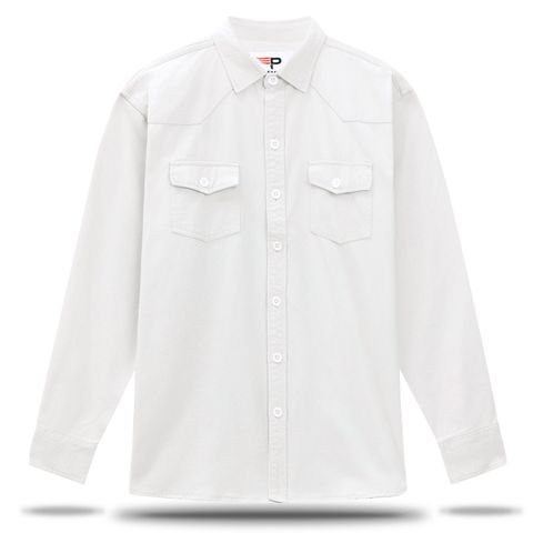 Áo khoác kaki kiểu sơ mi túi hộp đa năng AKKJ03 PIGOFASHION màu trắng gạo vải wash mịn, form nhẹ dáng đứng