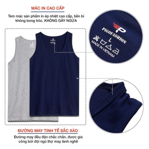 Bộ 5 áo ba lỗ nam cotton cao cấp thoáng mát ABL01 PigoFashion