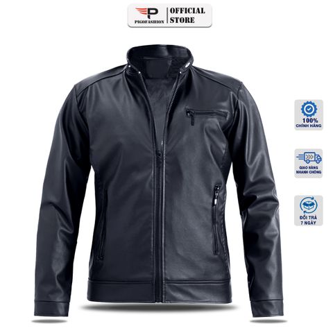 Áo khoác da nam lót dù thời trang mới nhất AD34 Pigofashion