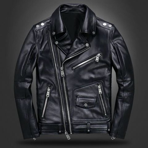 Áo khoác da nam biker cao cấp AVN01