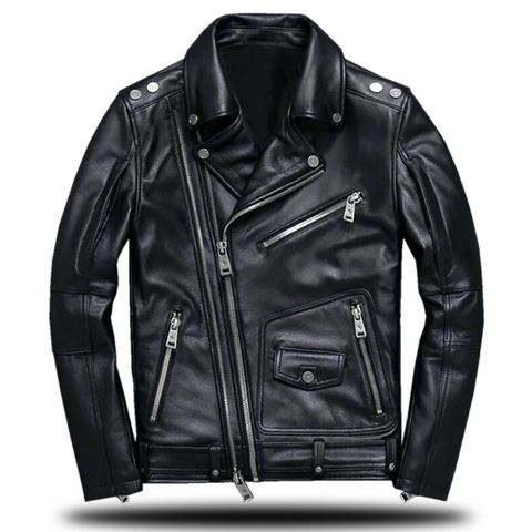 Áo khoác da nam biker cao cấp AVN01