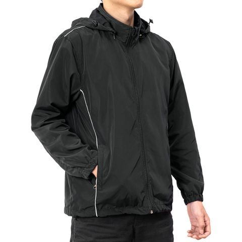 Áo khoác dù nam thể thao có nón rời chống nắng trượt nước, giữ ấm tốt, thiết kế viền dạ quang basic trẻ trung năng động AKD905 PIGOFASHION