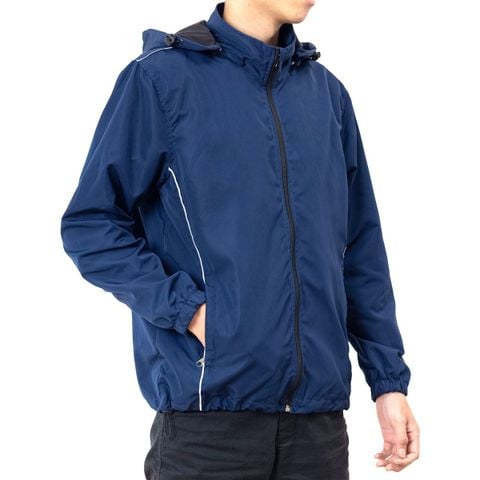 Áo khoác dù nam thể thao có nón rời chống nắng trượt nước, giữ ấm tốt, thiết kế viền dạ quang basic trẻ trung năng động AKD905 PIGOFASHION