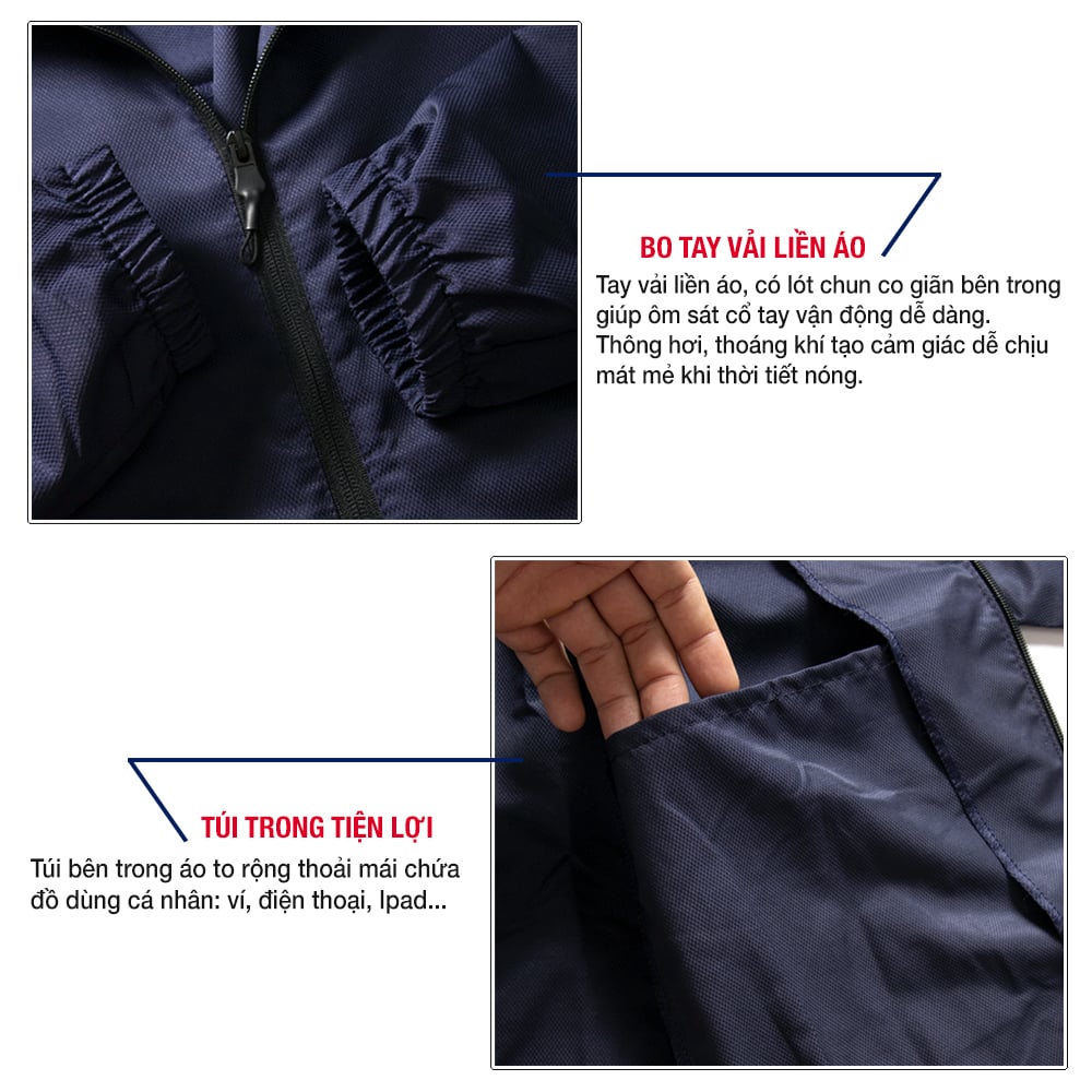 Áo khoác dù nam chuyển sang ba lô 2 trong 1 chống nước AKD902 nhiều màu PigoFashion