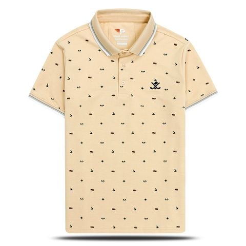 Áo thun cổ bẻ polo hoạ tiết chính hãng PigoFashion AHT31