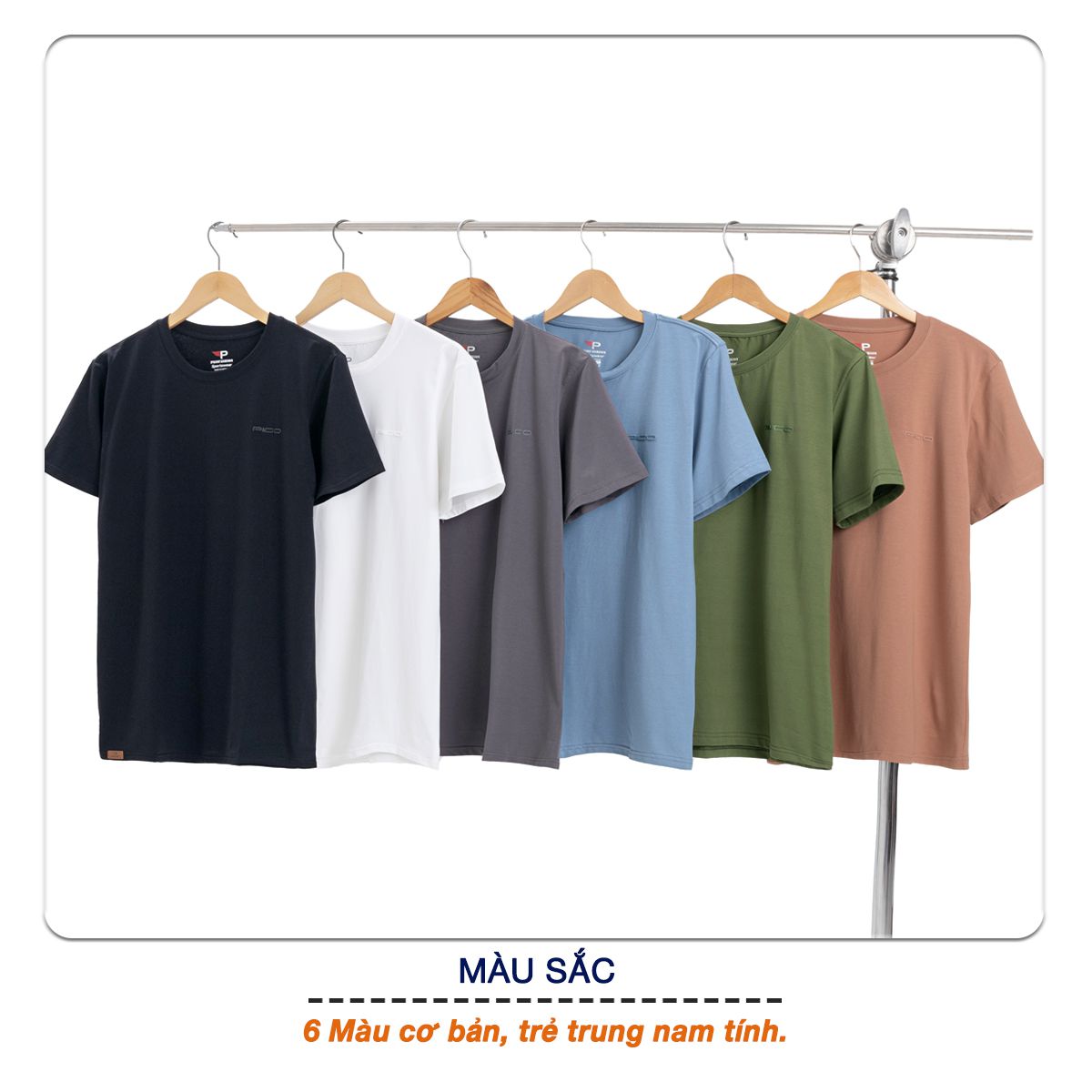 Bộ thể thao nam ngắn tay chất lượng cao, áo thun cổ tròn và quần short thun ATS08.QCT02 PIGOFASHION