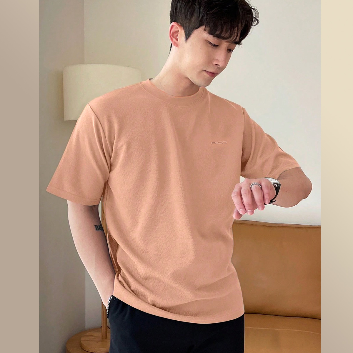 Áo thun nam cổ tròn nhiều màu trẻ trung ATS08 PIGOFASHION vải cotton 4  chiều thoáng mát