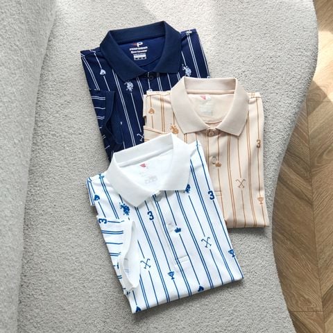 Áo thun polo nam tay ngắn họa tiết cao cấp, chất cotton thoáng mát PPL37 PIGOFASHION