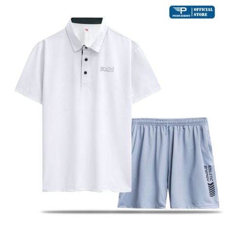 Bộ thể thao nam áo thun cổ bẻ co giãn 4 chiều, quần thun thể thao ATT01.QCT03 PIGOFASHION chất lượng, thoáng mát