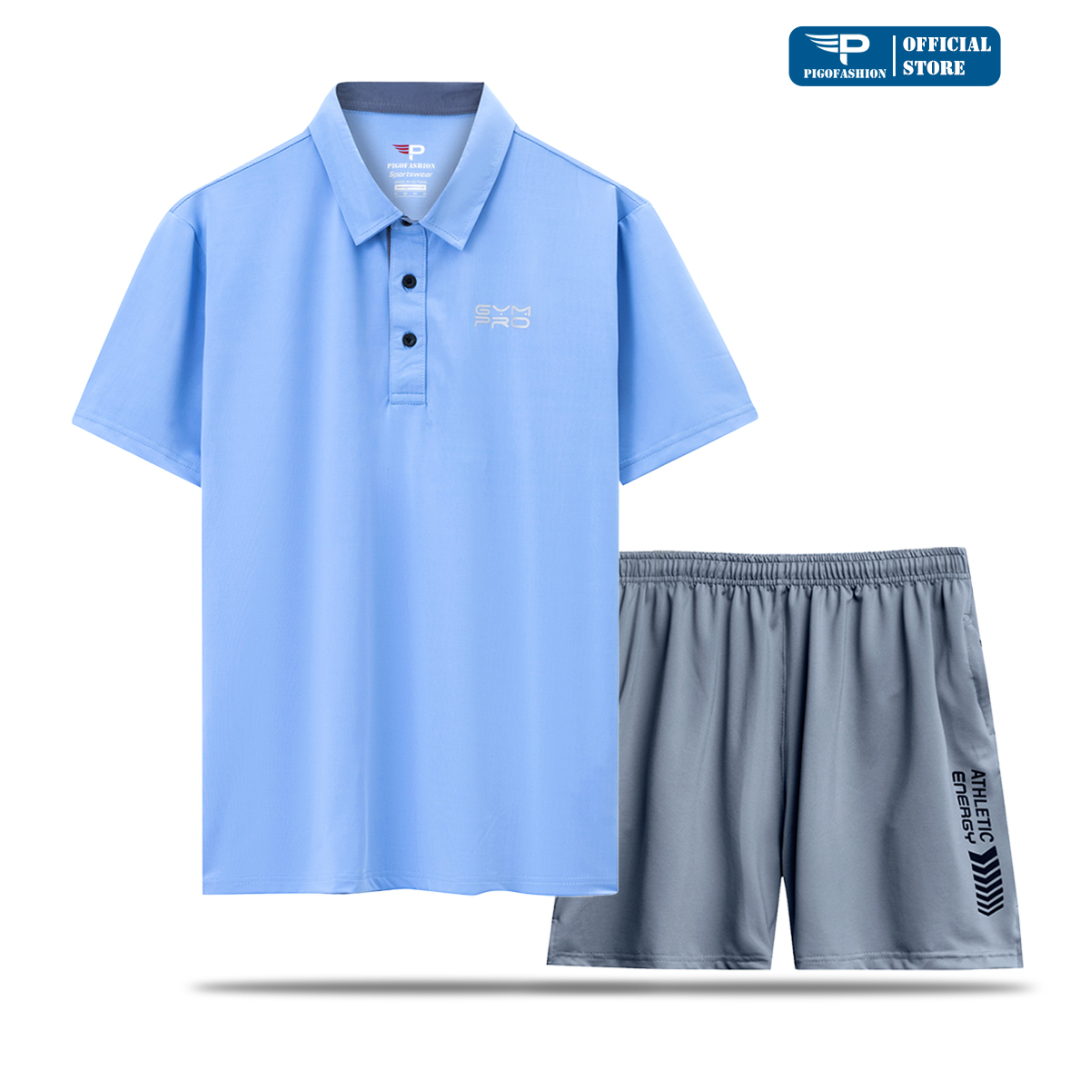 Bộ thể thao nam Pigofashion Chất Coolmax Thể Thao Siêu Mát, Co Giãn Vận Động Thoải Mái ATT01.QCT03