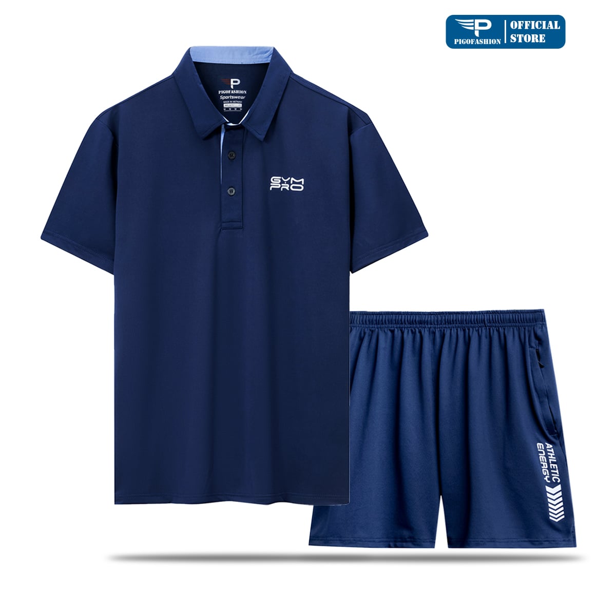 Bộ thể thao nam Pigofashion Chất Coolmax Thể Thao Siêu Mát, Co Giãn Vận Động Thoải Mái ATT01.QCT03