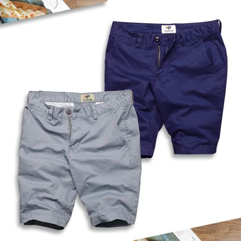 Bộ 2 quần short kaki nam vải pha thun co giãn nhẹ PSK03 PigoFashion màu xanh biển xanh công (chọn thêm màu)