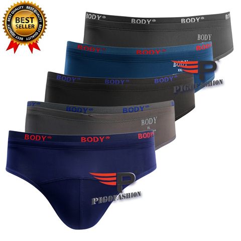 Bộ 5 quần lót tam giác lưng nhỏ nhiều màu co giãn thoáng mát PigoFashion