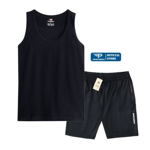 Bộ Thể Thao Nam áo ba lỗ cotton quần đùi thun ABL01.QCT02 Pigofashion