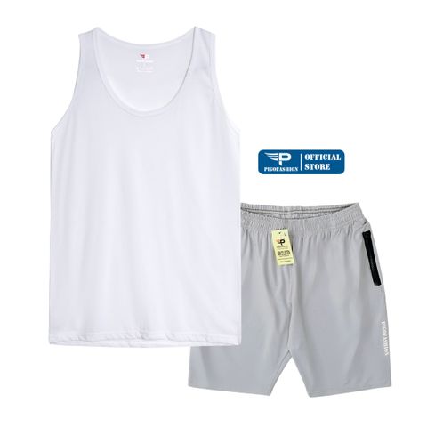 Bộ Thể Thao Nam áo ba lỗ cotton quần đùi thun ABL01.QCT02 Pigofashion