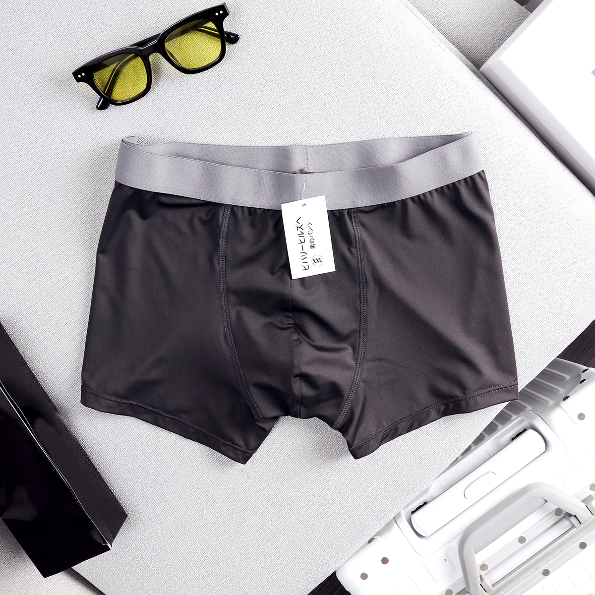 Hộp 4 Quần Lót Nam Boxer Thun Lạnh Lưng Trơn QLTL01 PigoFashion