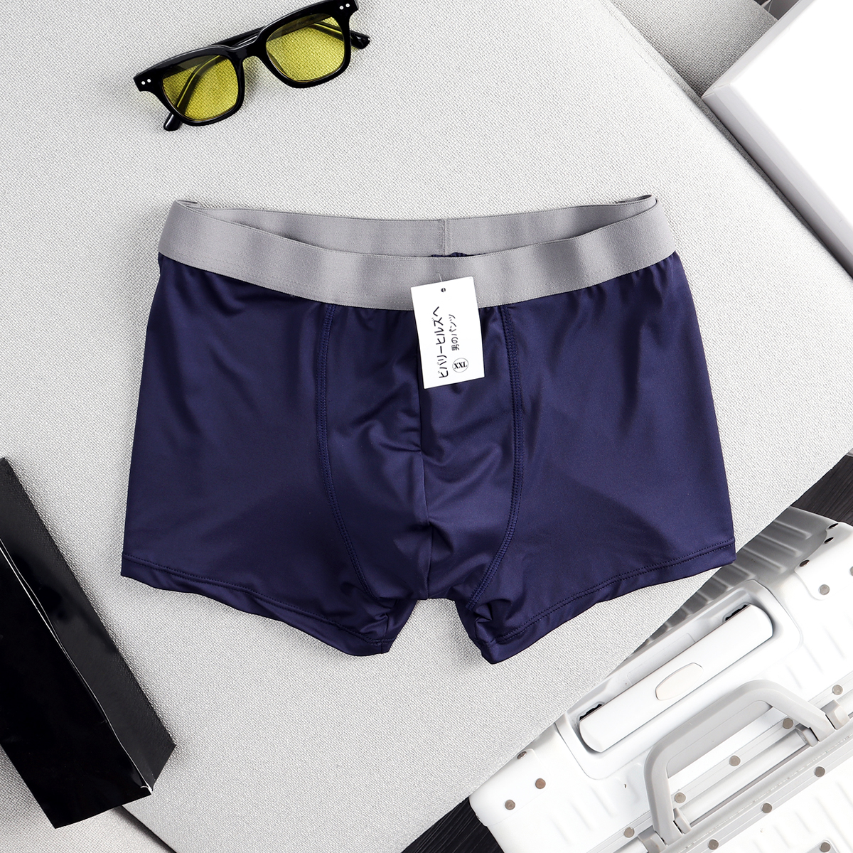 Hộp 4 Quần Lót Nam Boxer Thun Lạnh Lưng Trơn QLTL01 PigoFashion