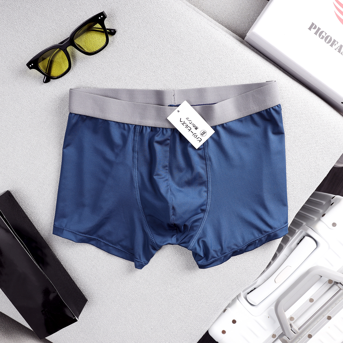 Hộp 4 Quần Lót Nam Boxer Thun Lạnh Lưng Trơn QLTL01 PigoFashion