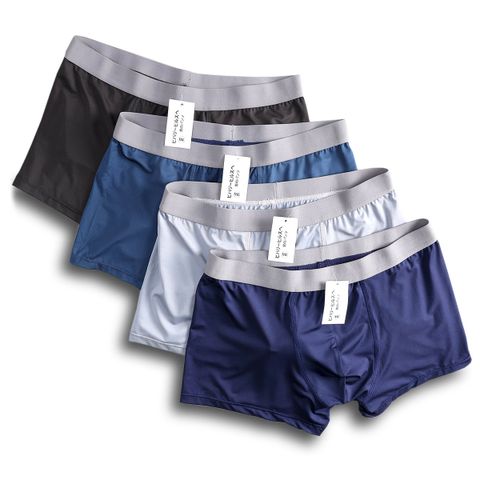 Hộp 4 Quần Lót Nam Boxer Thun Lạnh Lưng Trơn QLTL01 PigoFashion