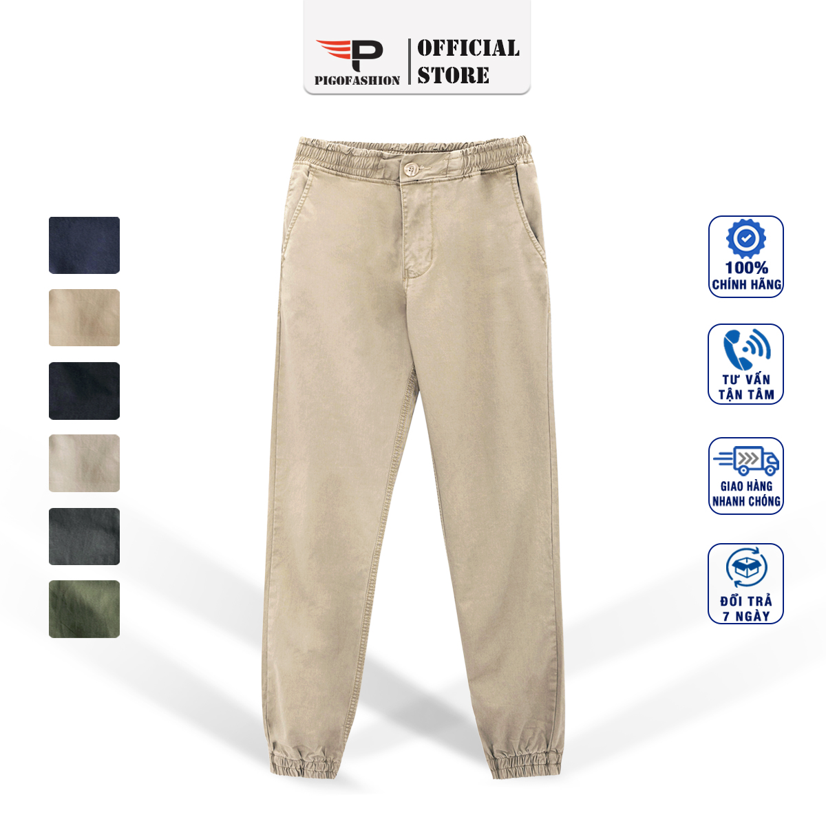Quần jogger kaki nam co giãn dáng trẻ trung chính hãng JGK01 Pigofashion