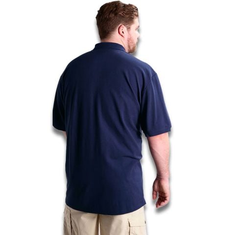Áo thun polo big size nam màu xanh đen co giãn thoáng mát size to trên 80kg PB01 PIGOFASHION