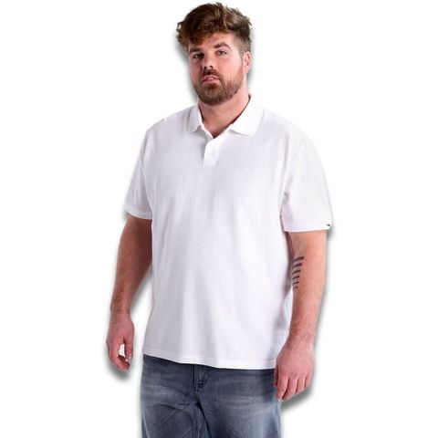 Áo thun polo big size nam màu trắng co giãn thoáng mát size to trên 80kg PB01 PIGOFASHION