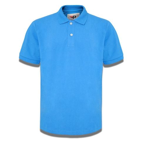 Áo thun polo big size nam màu xanh da trời, xanh ya co giãn thoáng mát size to trên 80kg PB01 PIGOFASHION