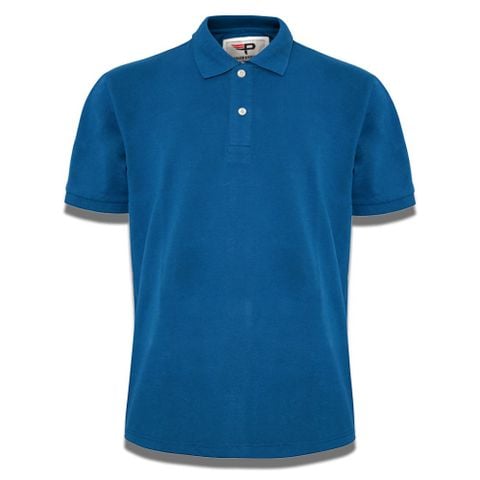 Áo thun nam cổ bẻ màu xanh công big size trên 80kg co giãn thoải mái PB01 PIGOFASHION