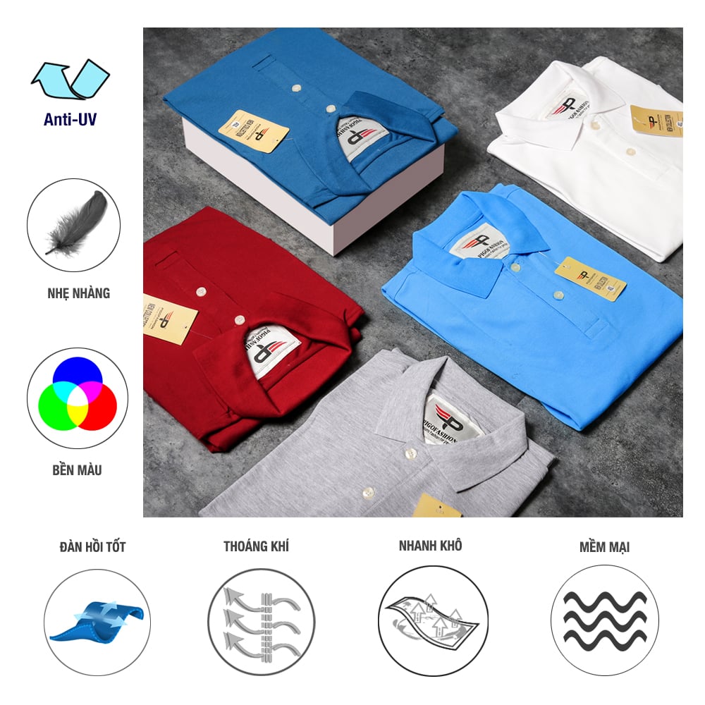 Áo thun polo big size nam nhiều màu co giãn thoáng mát size to trên 80kg PB01 PIGOFASHION