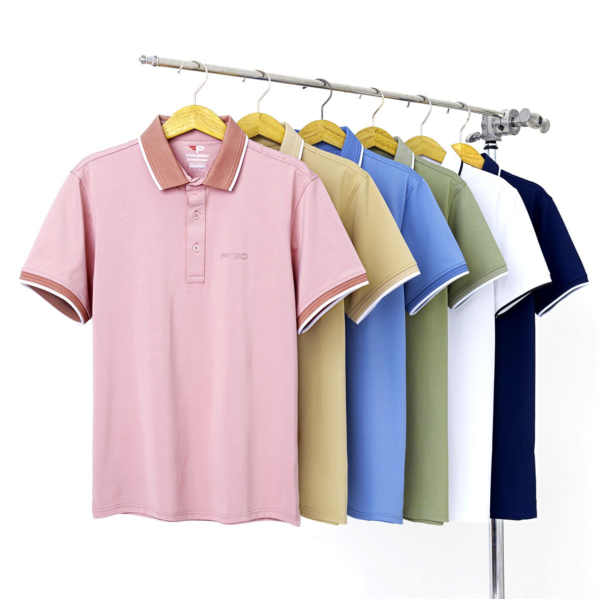 Áo thun cổ bẻ chất liệu thun co giãn 4 chiều cao cấp 4 chiều PigoFashion PPL36