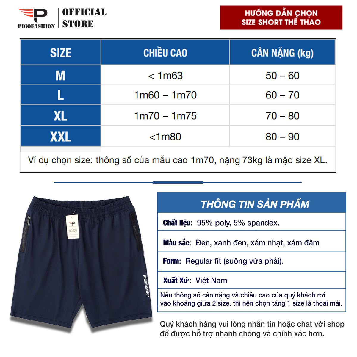 Bộ thể thao nam ngắn tay chất lượng cao, áo thun cổ tròn và quần short thun ATS08.QCT02 PIGOFASHION