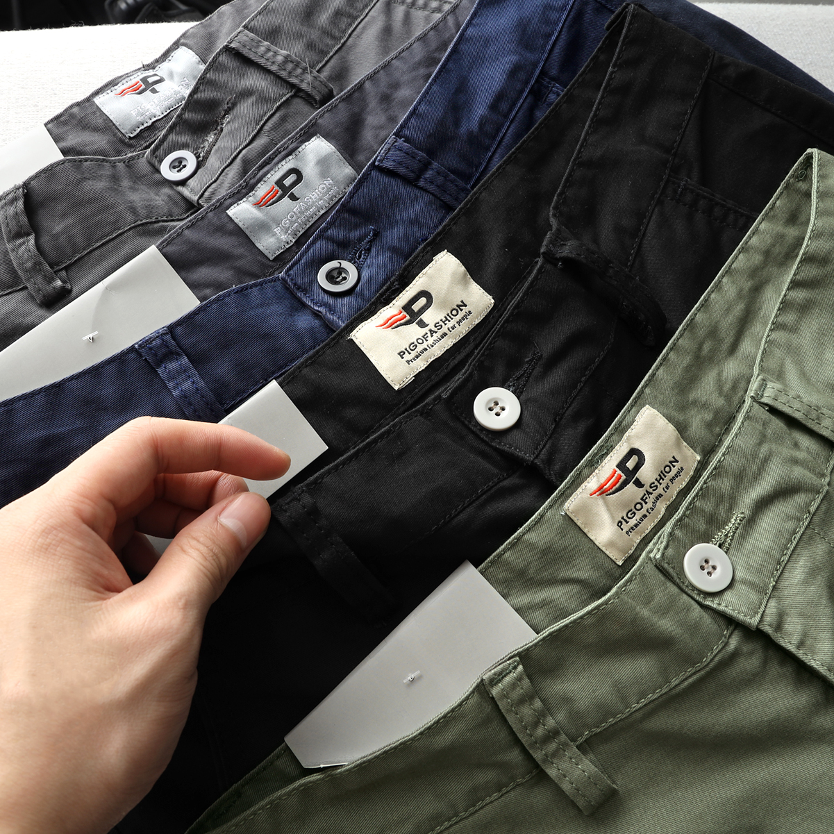 Quần kaki dài nam form regular Pigofashion QKK01 chọn nhiều màu