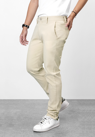 Quần Kaki Dài Nam Pigofashion, Đứng Phom, Tôn Dáng QKK03 Be Kem