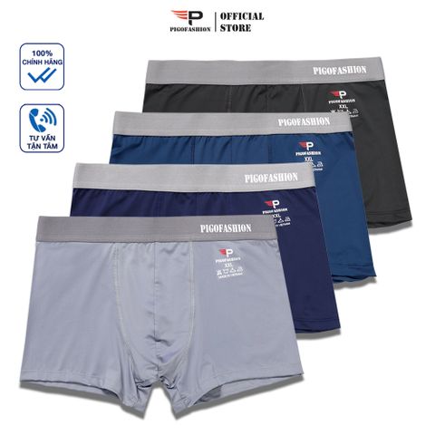 Hộp 4 Quần Lót Nam Boxer Thun Lạnh PigoFashion QLBX03