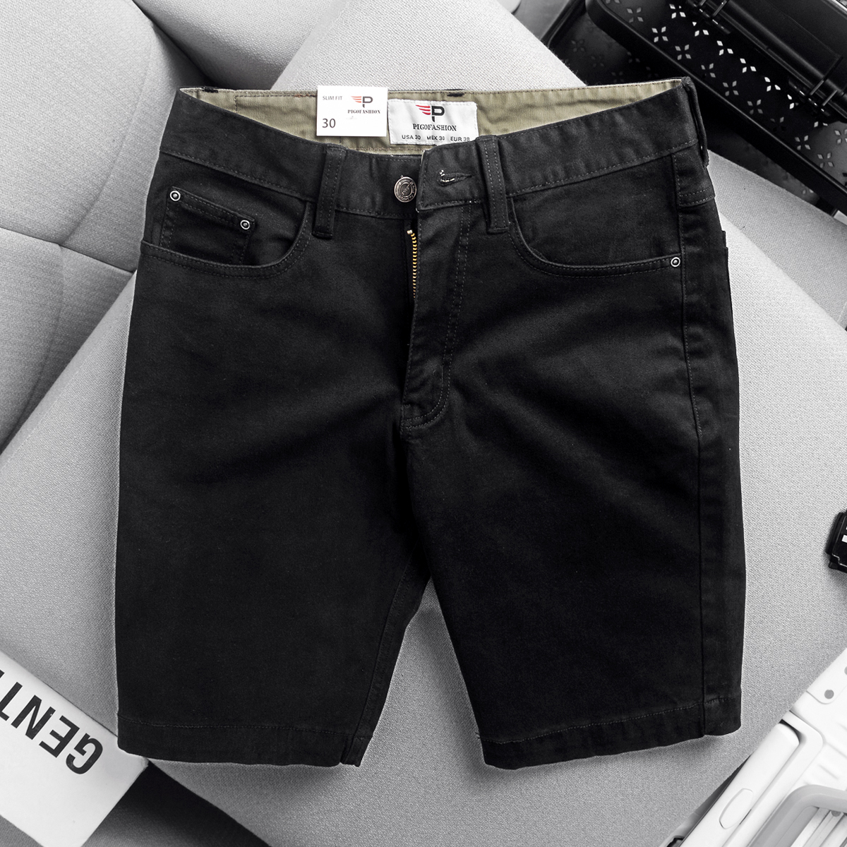 Quần short kaki nam kiểu dáng jean co giãn nhẹ mát mẻ mùa hè SKJ01 PigoFashion