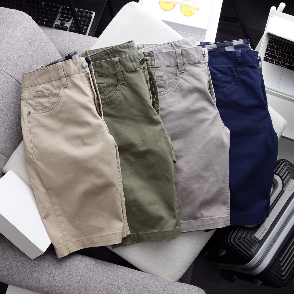 Quần short kaki nam co giãn Pigofashion PGSKJ01 (chọn màu)