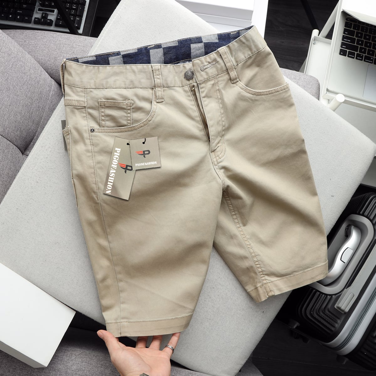Quần short kaki nam co giãn Pigofashion PGSKJ01 (chọn màu)