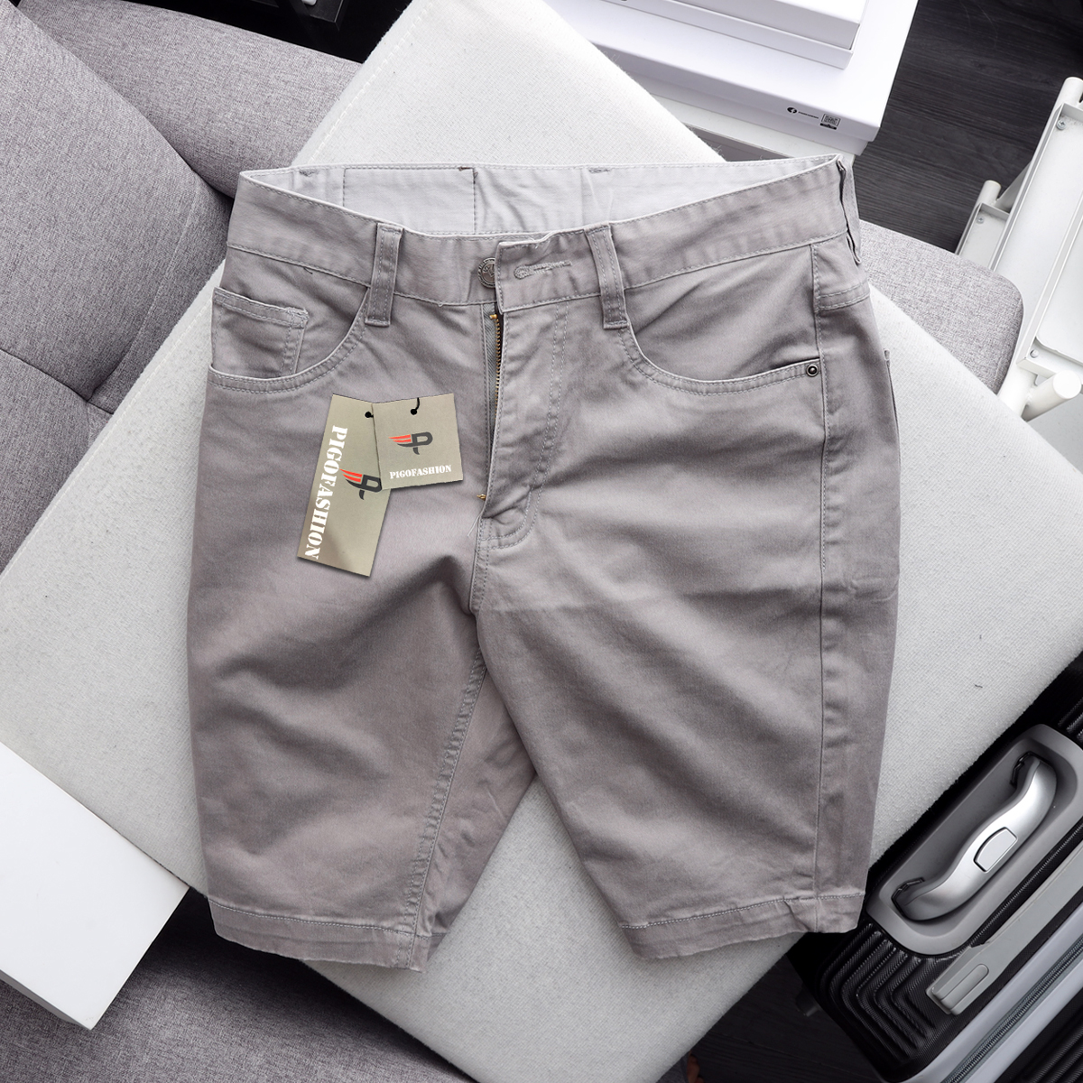 Quần short kaki nam co giãn chính hãng SKJ01 Pigofashion (chọn màu)