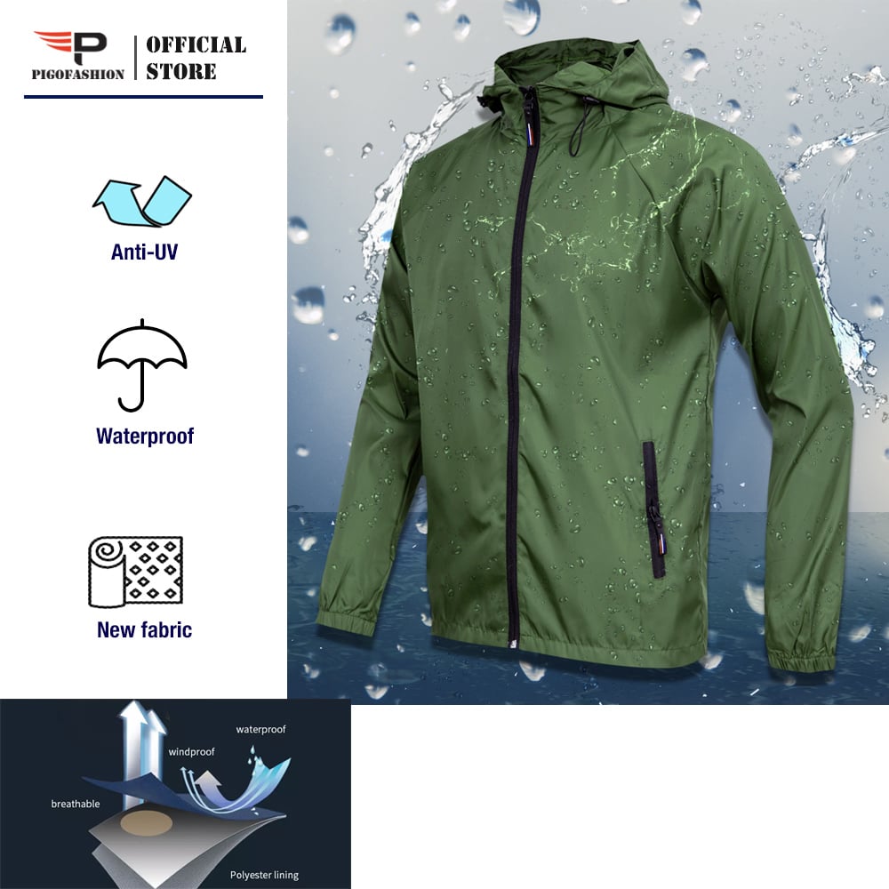 Áo khoác dù nam chuyển sang ba lô 2 trong 1 chống nước AKD902 nhiều màu PigoFashion
