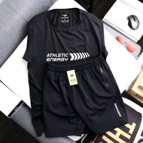 Bộ Thể Thao Nam Pigofashion quần áo tập gym vải thun lạnh thoáng mát co giãn năng động thời trang ASN02.QCT02