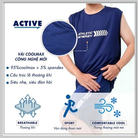 Áo Tank Top nam PIGO ASN02 Pigofashion màu Đen