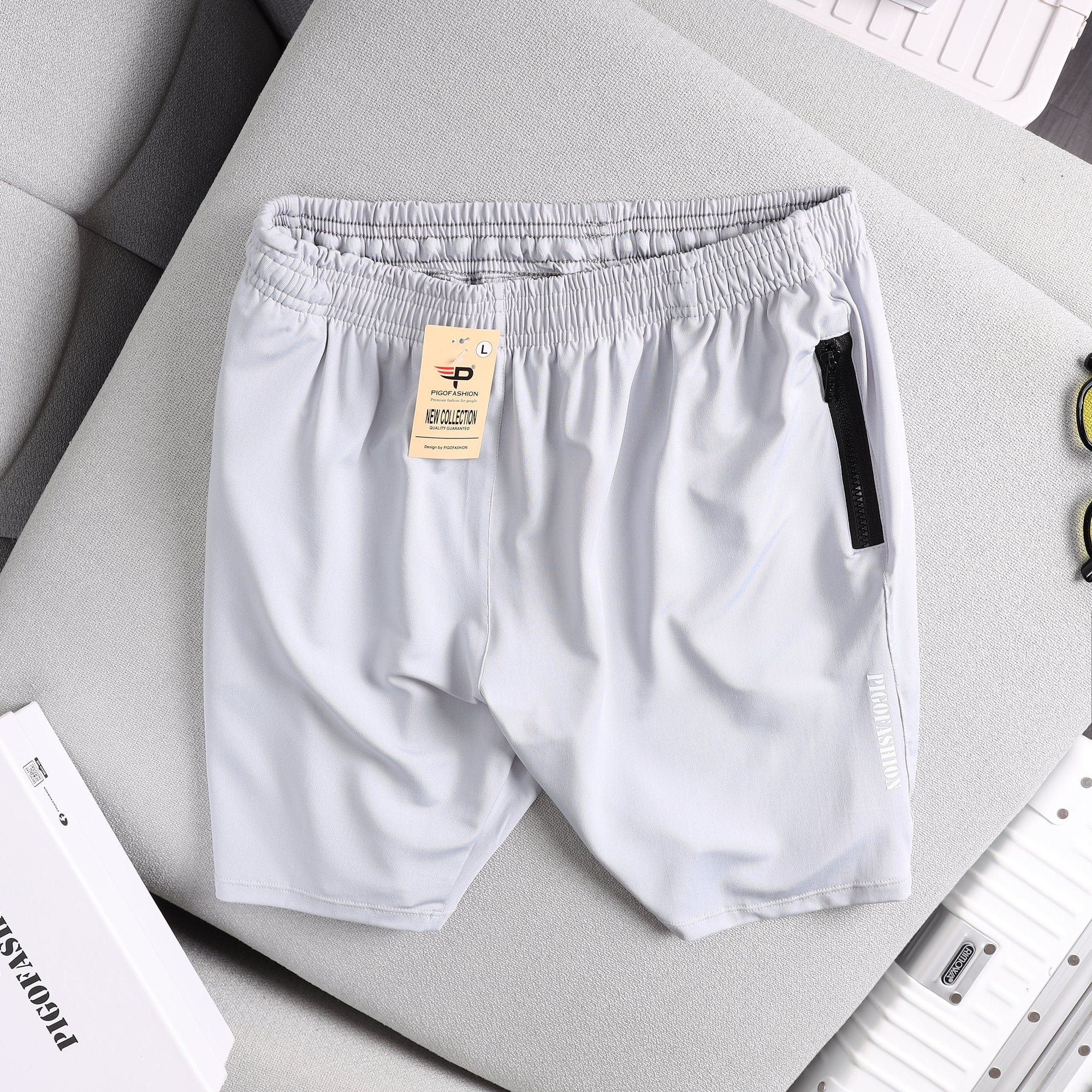 Quần short thể thao chất thun co giãn thấm hút tốt, thoáng mát Pigofashion QCT02