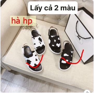 LÊ BÒ SỮA 2 QUAI NGANG ĐỐM ĐEN TRẮNG ĐỄ ĐÚC D0017ER