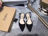 BỆT ZARA MŨI NHỌN DA LỘN D0022E