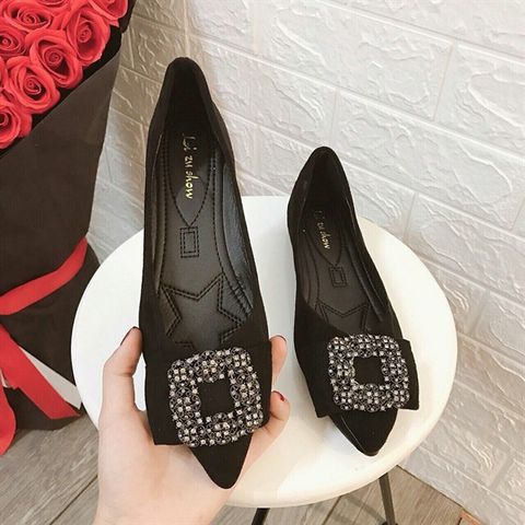 BỆT MANOLO DA LỘN ĐÁ VUÔNG D0021E