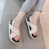 SANDAL 2 QUAI CHÉO TRẦN TRÁM CHỮ ĐÁ VERSAC ĐẾ 3P D0019ER